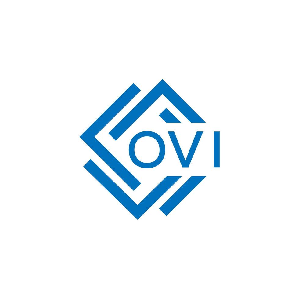 ovi letra logo diseño en blanco antecedentes. ovi creativo circulo letra logo concepto. ovi letra diseño. vector