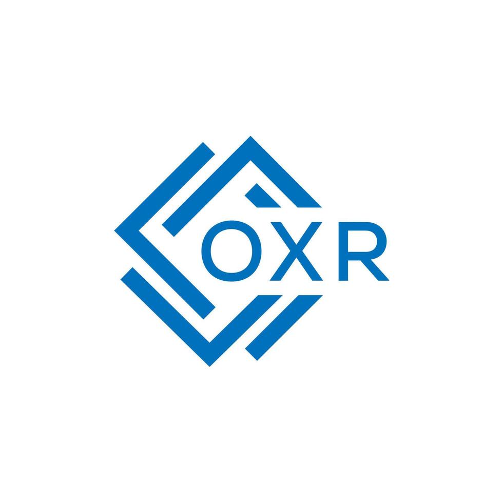 OXR letter logo design on white background. OXR creative circle letter logo concept. OXR letter design. vector