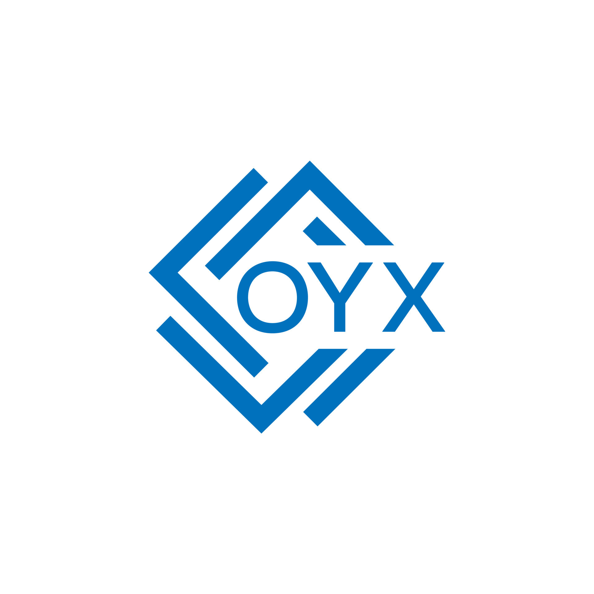 OYX letter logo design on white background. OYX creative circle letter ...