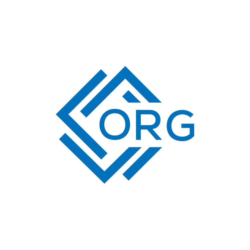 ORG letter logo design on white background. ORG creative circle letter logo concept. ORG letter design. vector