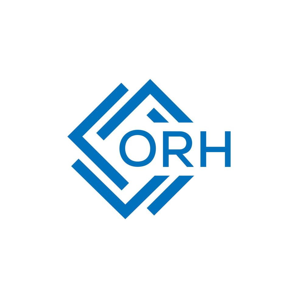ORH letter logo design on white background. ORH creative circle letter logo concept. ORH letter design. vector