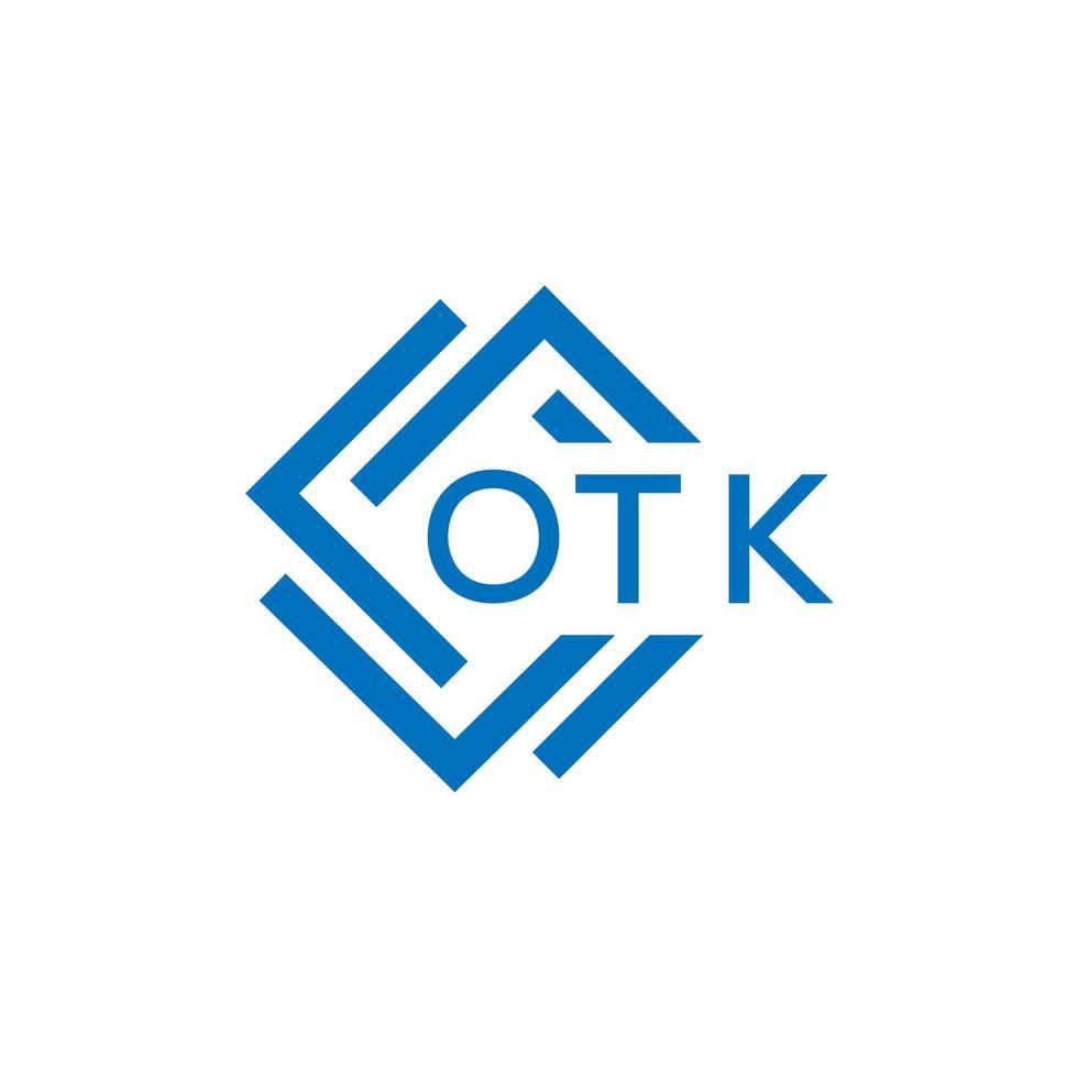 OTK letter logo design on white background. OTK creative circle letter logo concept. OTK letter design. vector