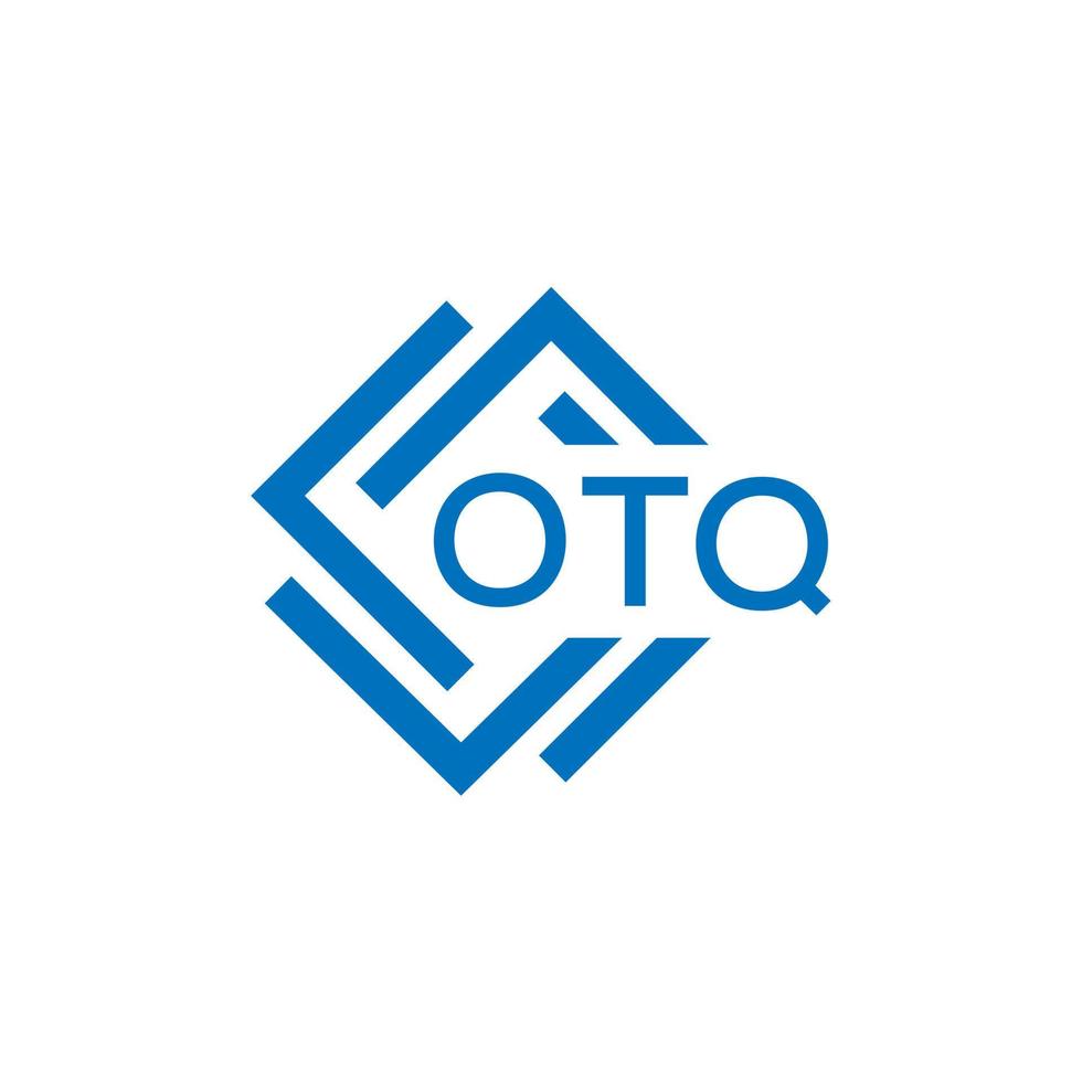 OTQ letter logo design on white background. OTQ creative circle letter logo concept. OTQ letter design. vector