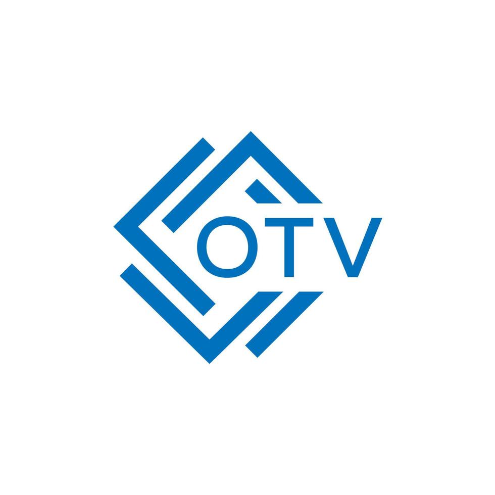 otv letra logo diseño en blanco antecedentes. otv creativo circulo letra logo concepto. otv letra diseño. vector