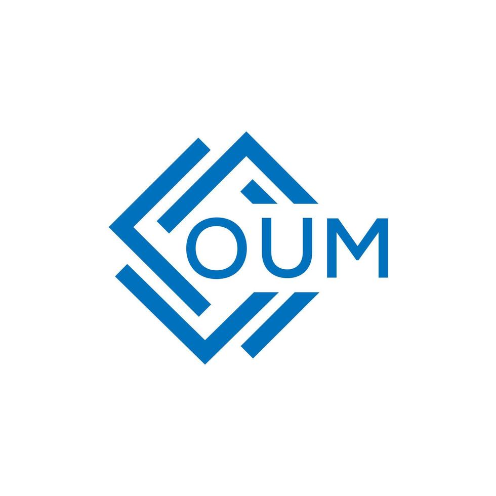 OUM letter logo design on white background. OUM creative circle letter logo concept. OUM letter design. vector