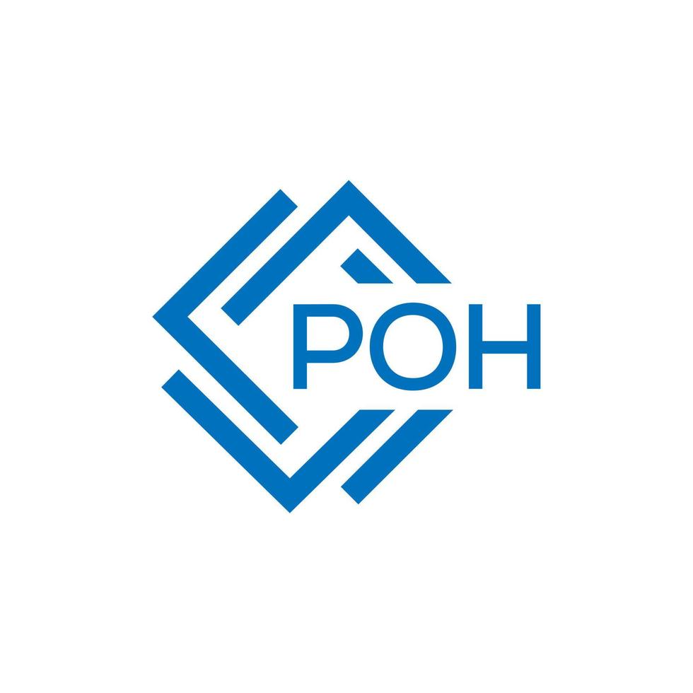 poh letra logo diseño en blanco antecedentes. poh creativo circulo letra logo concepto. poh letra diseño. vector