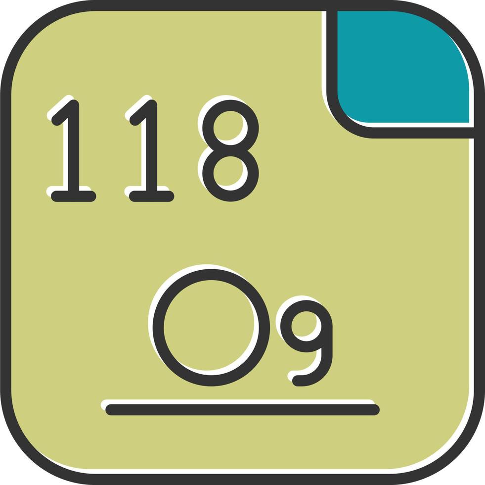 Oganesson vector icono