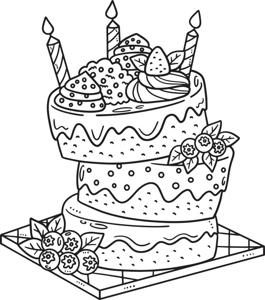 Birthday Stack of Donuts with Candle Isolated vector