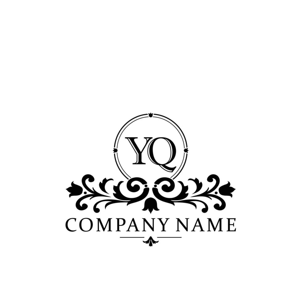 letra yq floral logo diseño. logo para mujer belleza salón masaje cosmético o spa marca vector