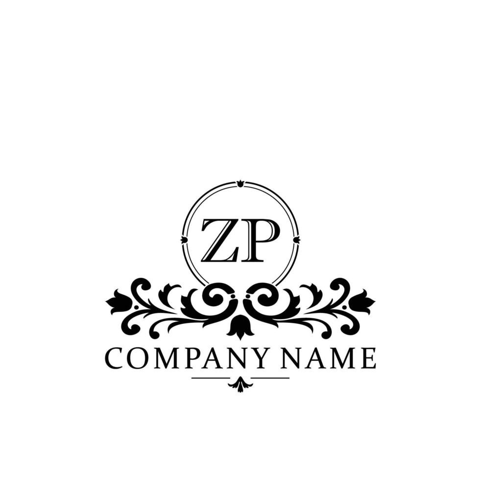 letra zp floral logo diseño. logo para mujer belleza salón masaje cosmético o spa marca vector