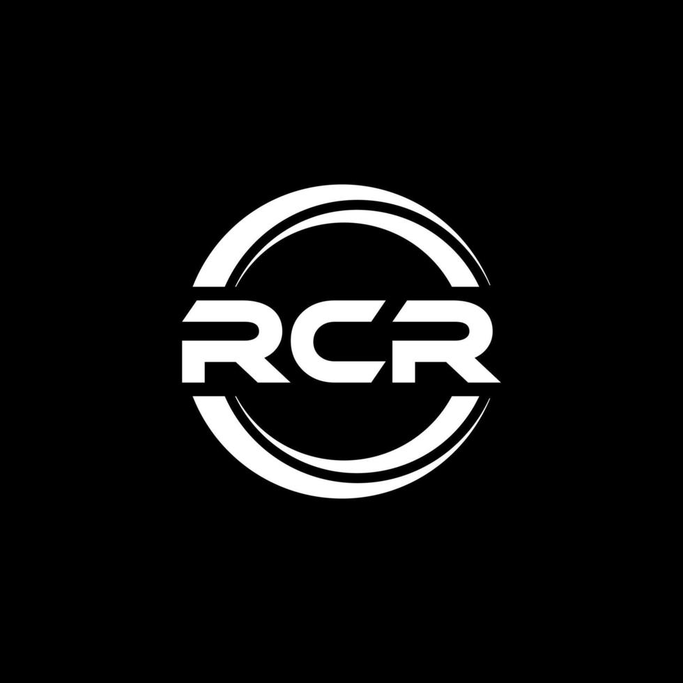 diseño de logotipo de letra rcr en ilustración. logotipo vectorial, diseños de caligrafía para logotipo, afiche, invitación, etc. vector