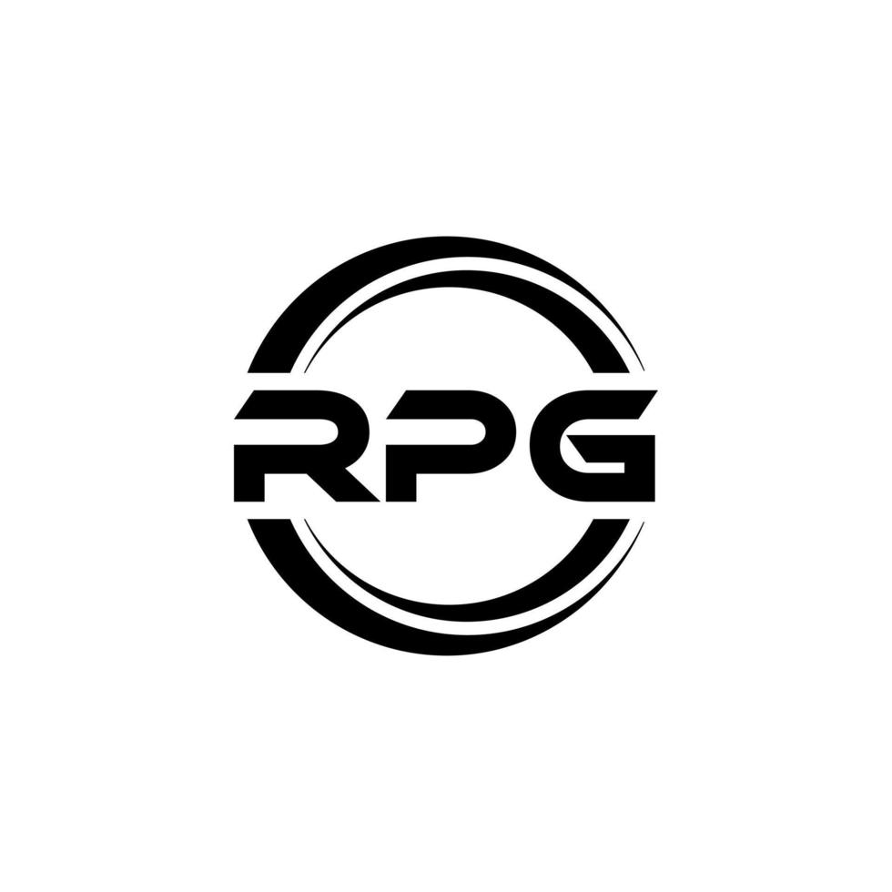 rpg letra logo diseño en ilustración. vector logo, caligrafía diseños para logo, póster, invitación, etc.