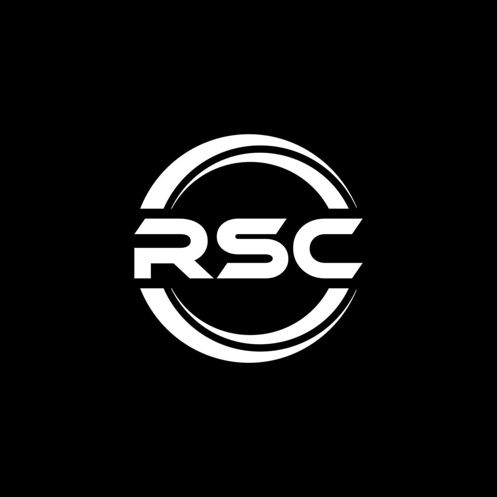 diseño del logotipo de la letra rsc en la ilustración. logotipo vectorial, diseños de caligrafía para logotipo, afiche, invitación, etc. vector