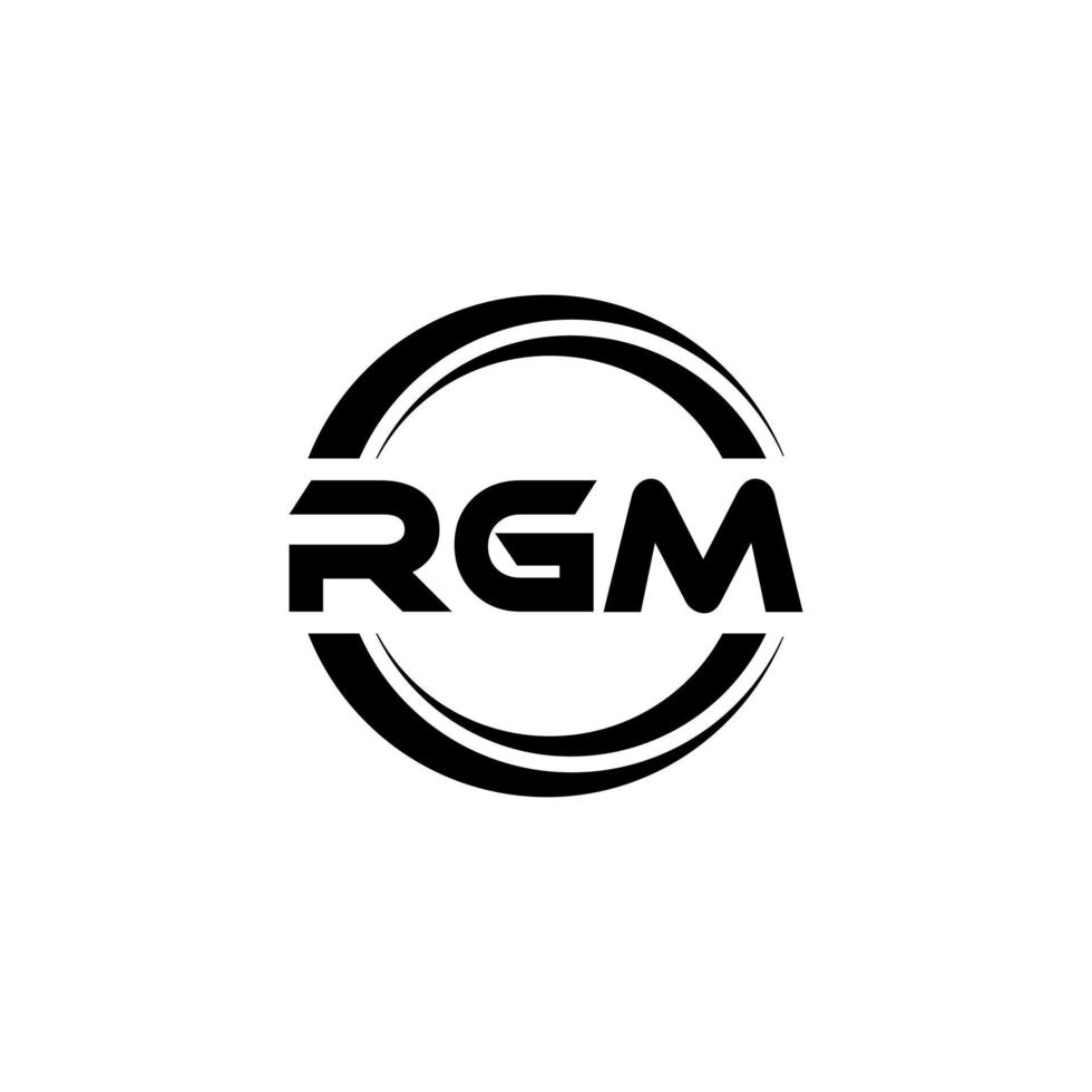 diseño de logotipo de letra rgm en ilustración. logotipo vectorial, diseños de caligrafía para logotipo, afiche, invitación, etc. vector