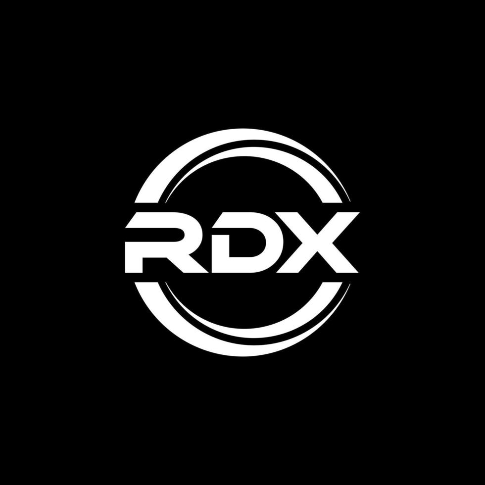 RDX letter logo design in illustration. Vector logo, calligraphy
