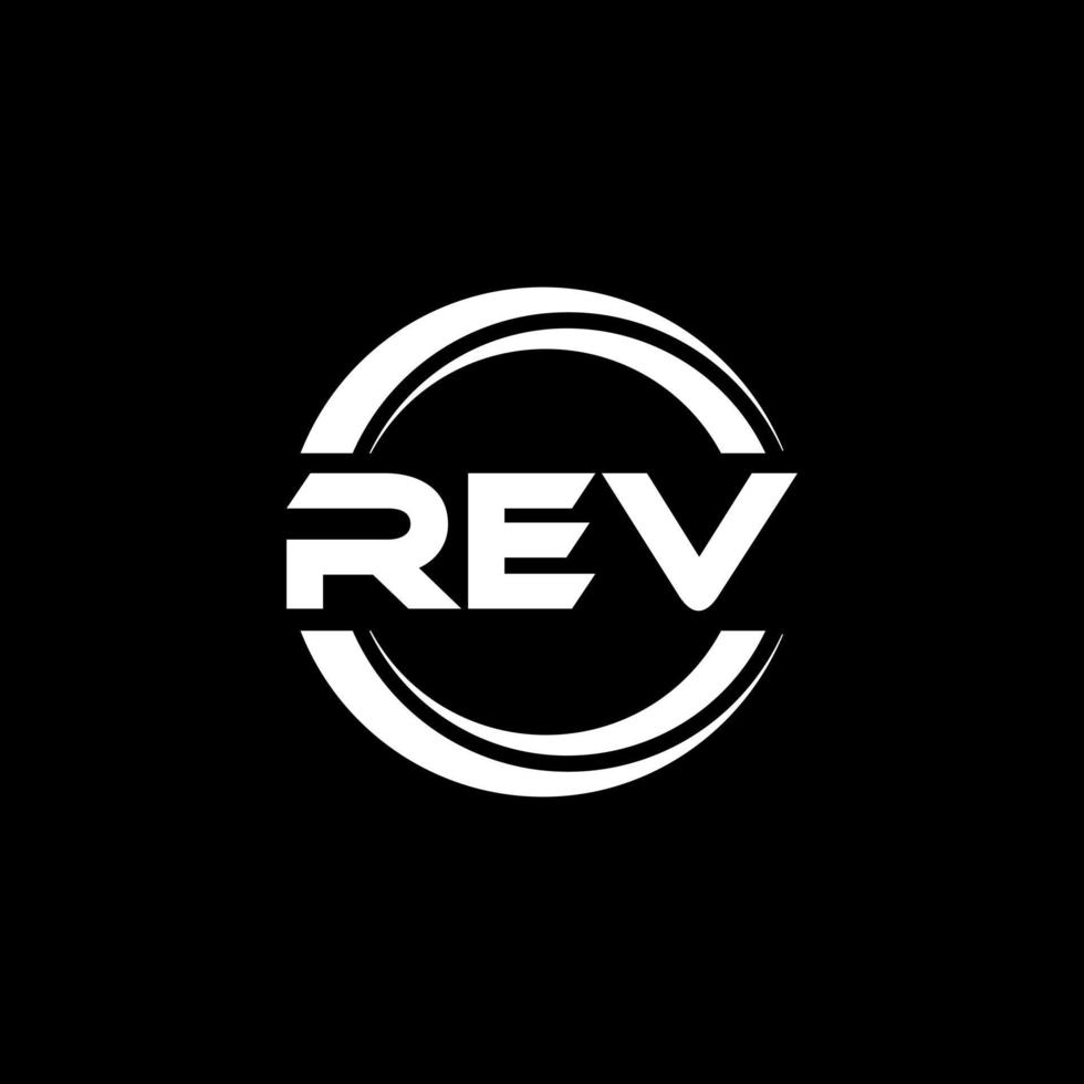 REV letter logo design in illustration. Vector logo, calligraphy designs for logo, Poster, Invitation, etc.