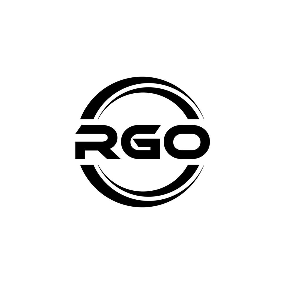 RGO letter logo design in illustration. Vector logo, calligraphy designs for logo, Poster, Invitation, etc.