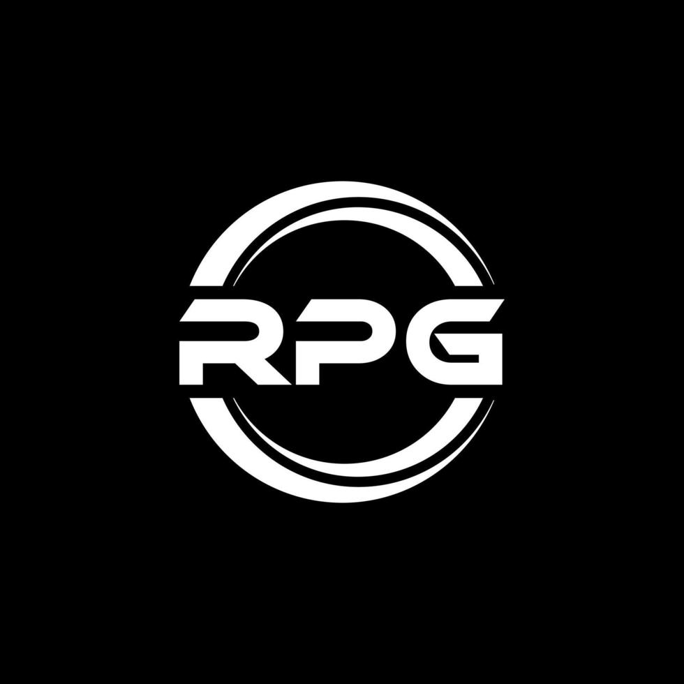 RPG letter logo design in illustration. Vector logo, calligraphy designs for logo, Poster, Invitation, etc.