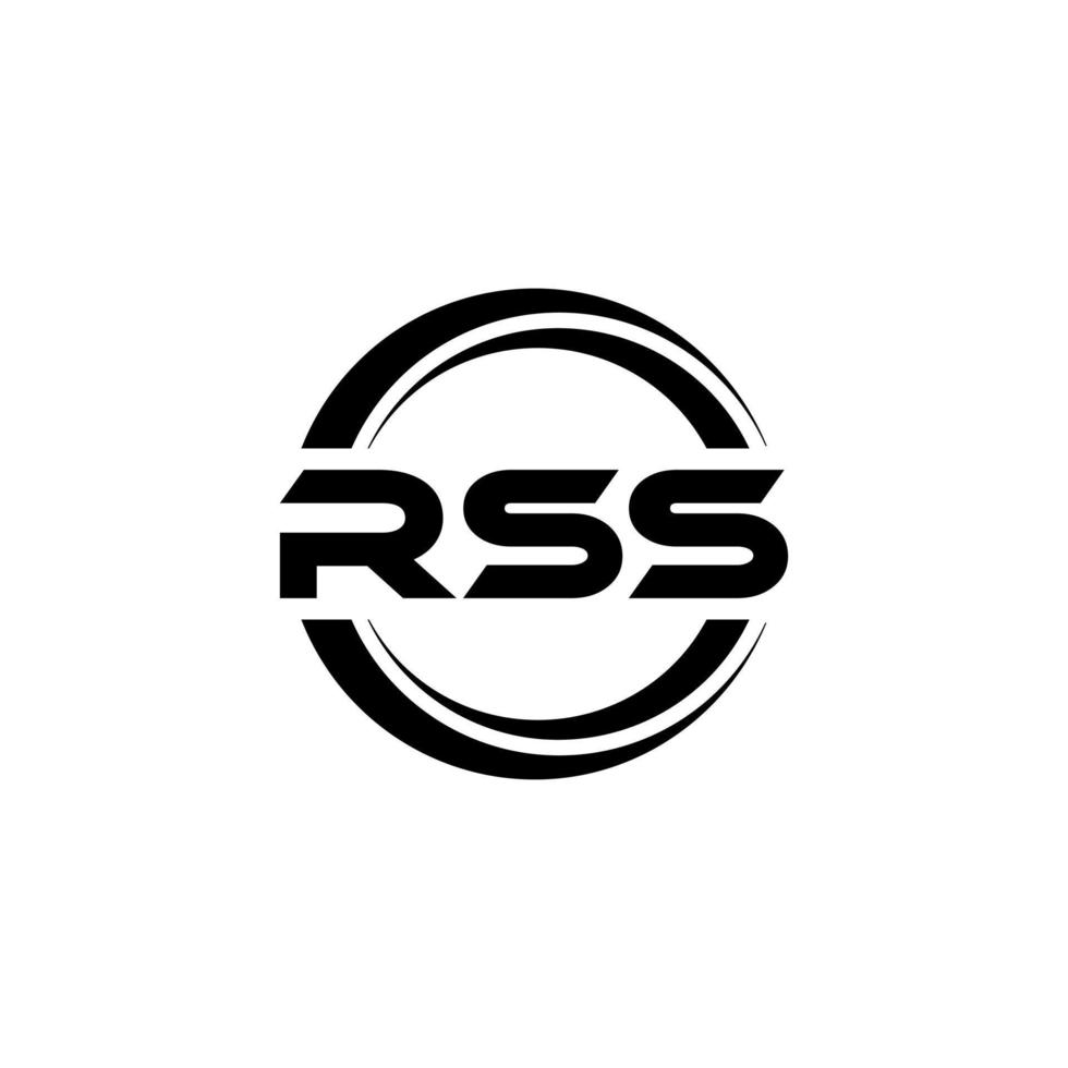 diseño del logotipo de la letra rss en la ilustración. logotipo vectorial, diseños de caligrafía para logotipo, afiche, invitación, etc. vector