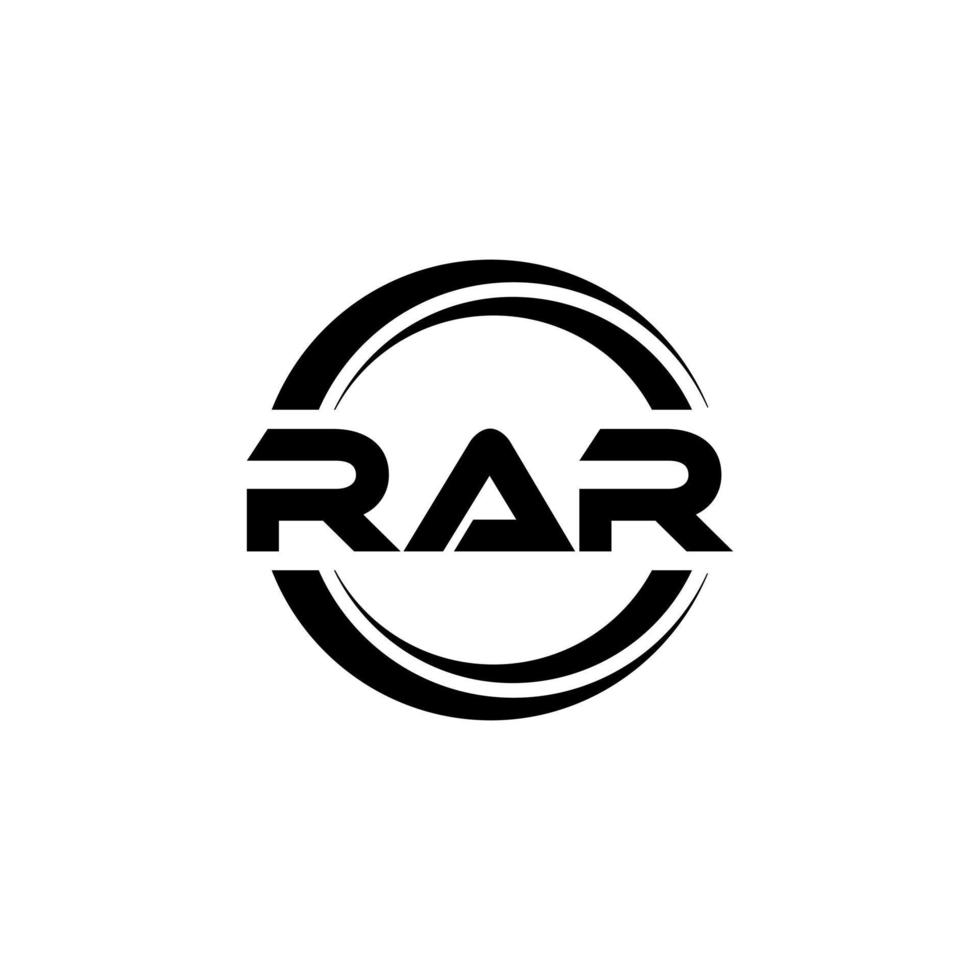 rar letra logo diseño en ilustración. vector logo, caligrafía diseños para logo, póster, invitación, etc.