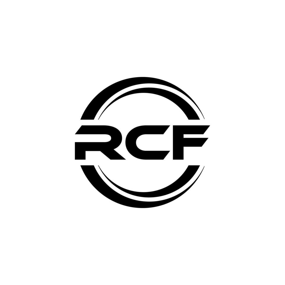 diseño de logotipo de letra rcf en ilustración. logotipo vectorial, diseños de caligrafía para logotipo, afiche, invitación, etc. vector