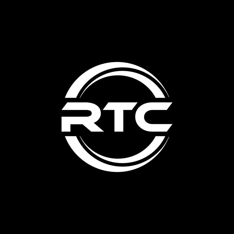 rtc letra logo diseño en ilustración. vector logo, caligrafía diseños