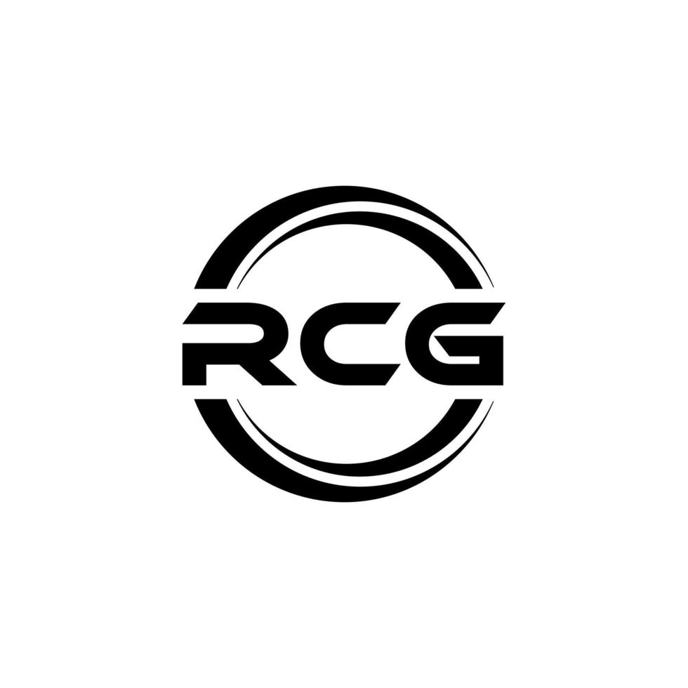 RCG letter logo design in illustration. Vector logo, calligraphy designs for logo, Poster, Invitation, etc.