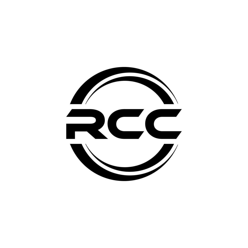 RCC letter logo design in illustration. Vector logo, calligraphy designs for logo, Poster, Invitation, etc.