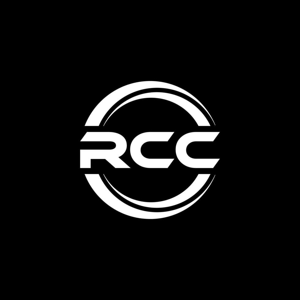 RCC letter logo design in illustration. Vector logo, calligraphy designs for logo, Poster, Invitation, etc.