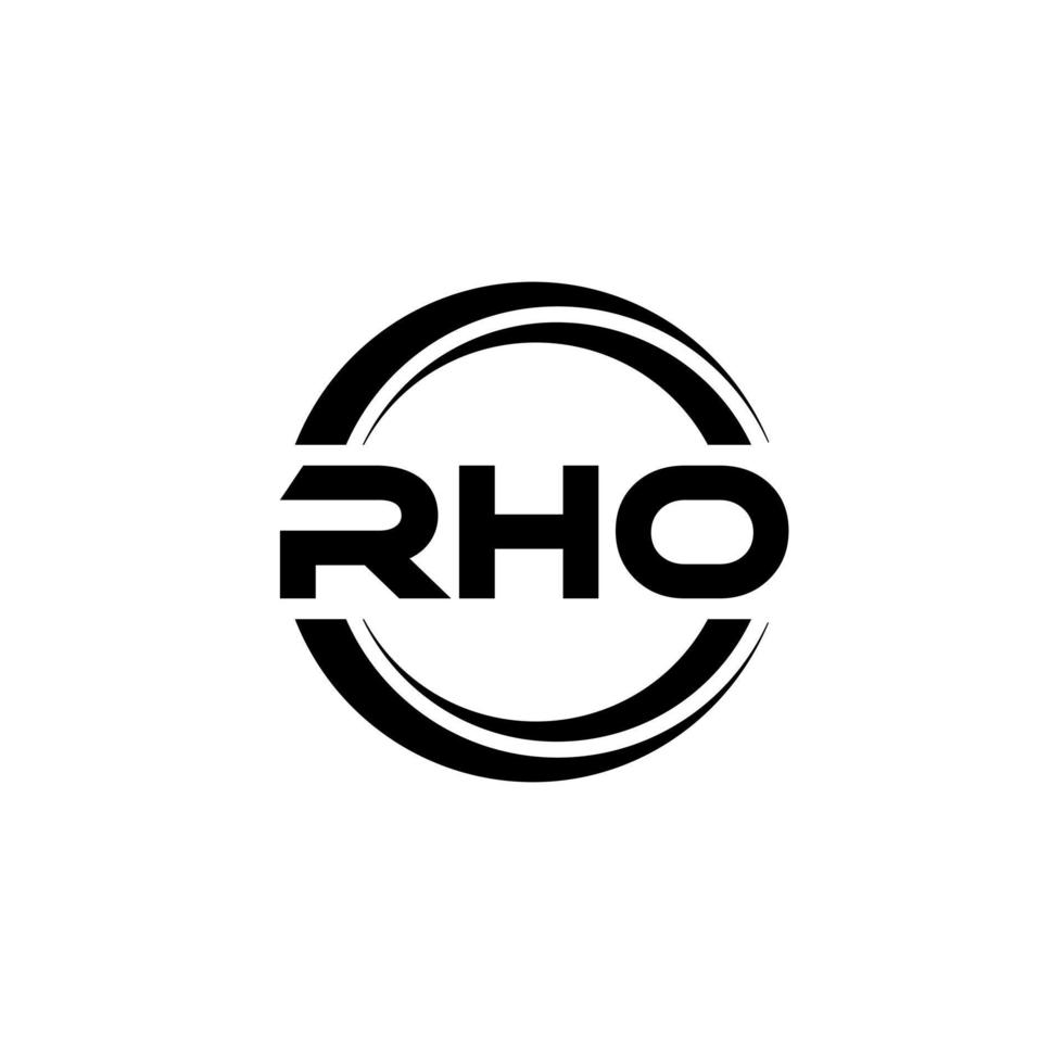 RHO letter logo design in illustration. Vector logo, calligraphy designs for logo, Poster, Invitation, etc.