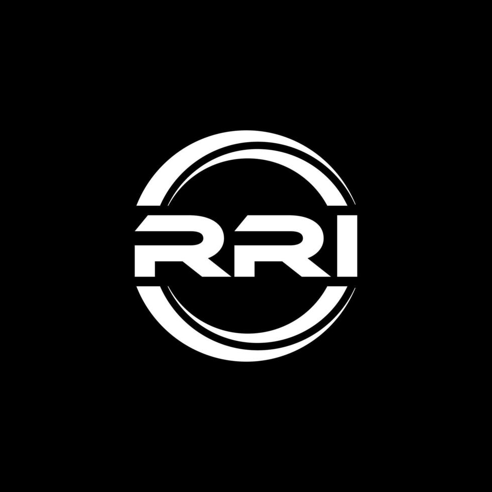RRI letter logo design in illustration. Vector logo, calligraphy designs for logo, Poster, Invitation, etc.