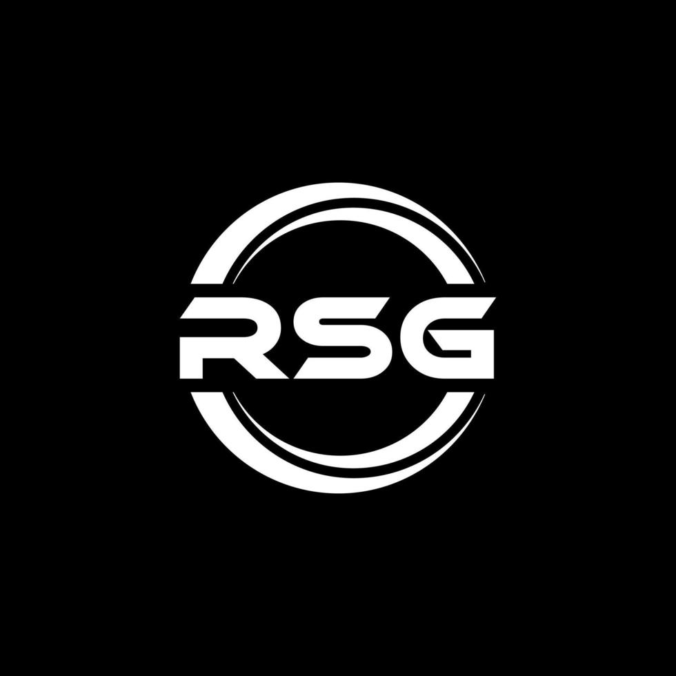 RSG letter logo design in illustration. Vector logo, calligraphy designs for logo, Poster, Invitation, etc.