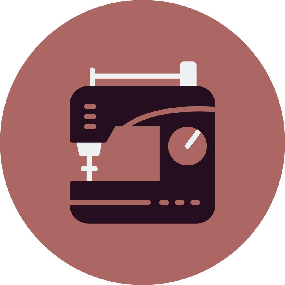 icono de vector de máquina de coser