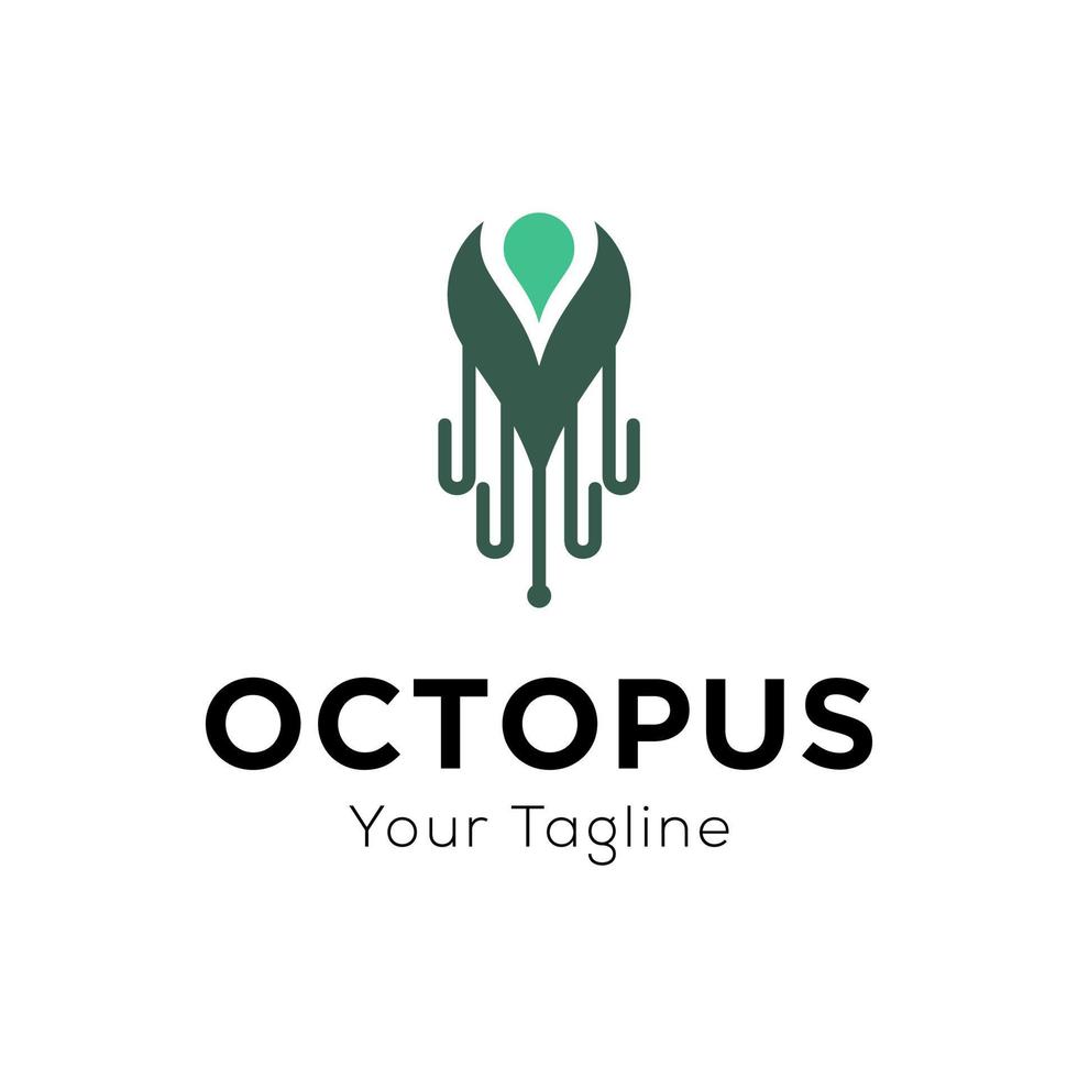 plantilla de vector de logotipo de pulpo