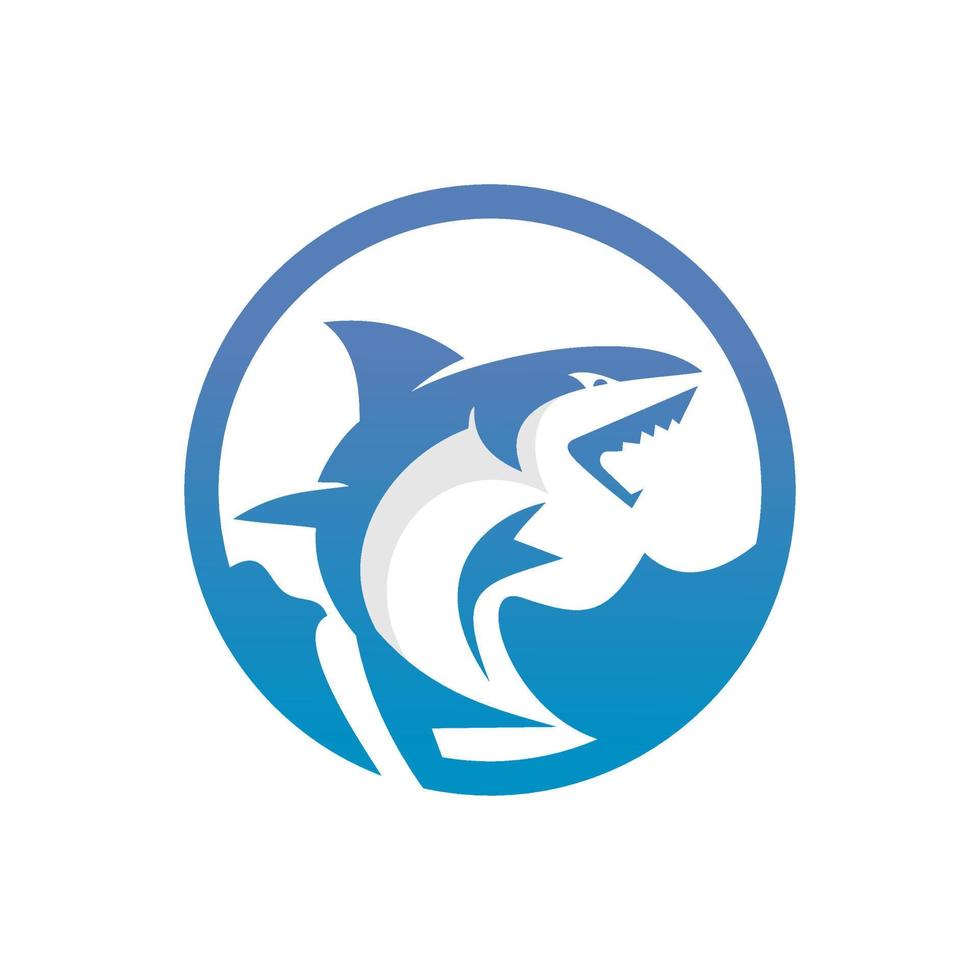 Wild Shark Logo Vector Template