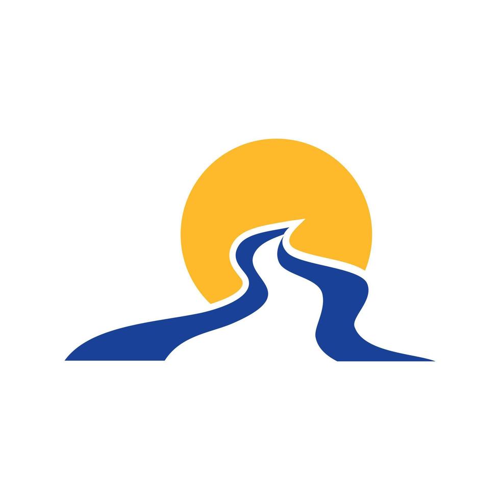 Valley River Logo design vector template