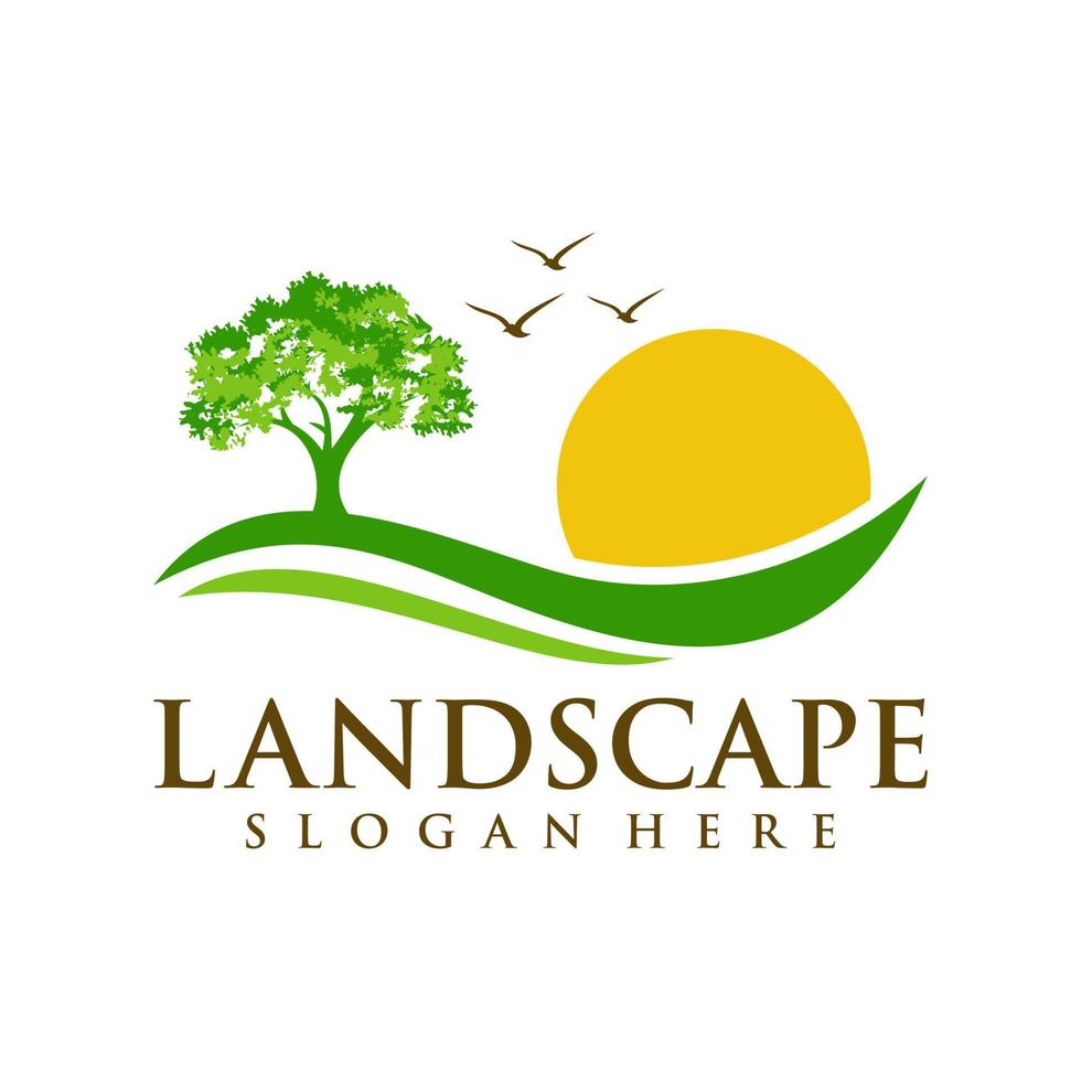 Landscape Logo Design Vector Template