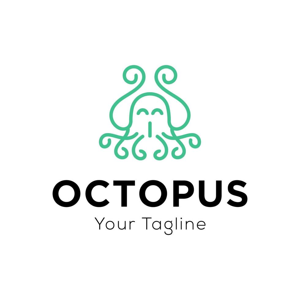 plantilla de vector de logotipo de pulpo