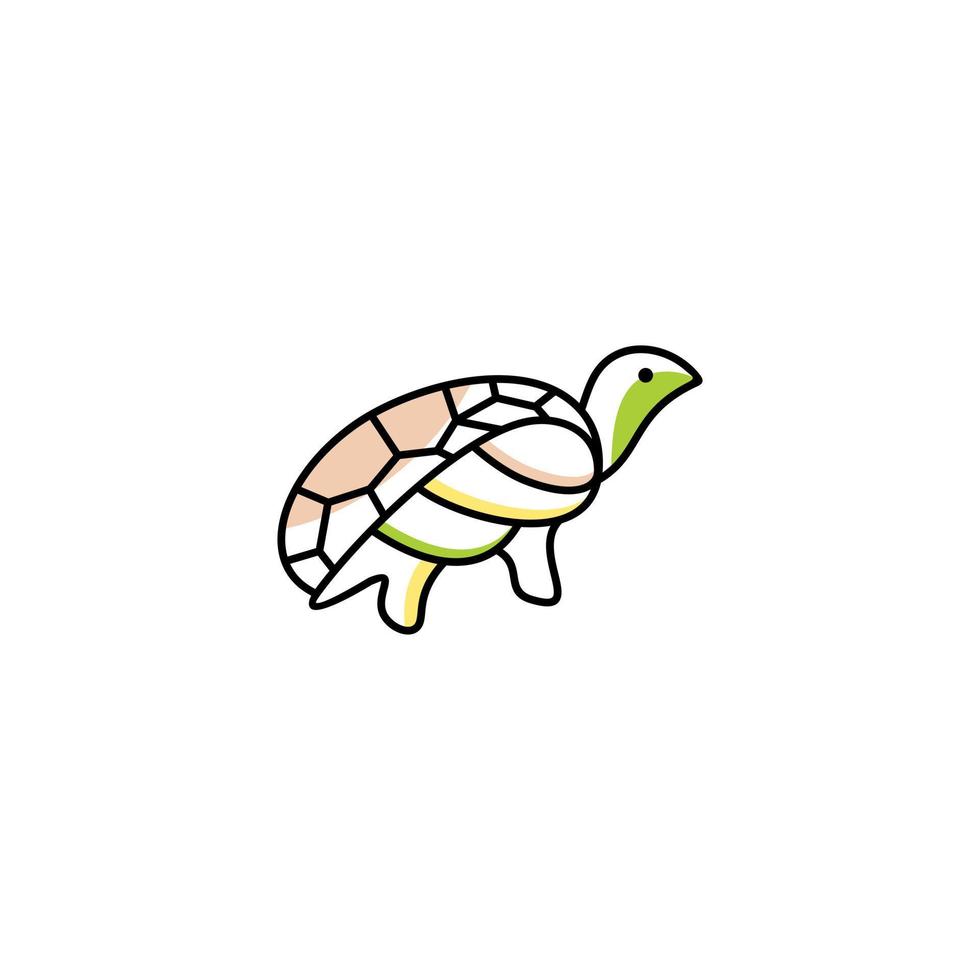 sencillo línea Tortuga logo en negro y blanco diseño vector modelo. monograma tortuga línea Arte minimalista logo diseño icono