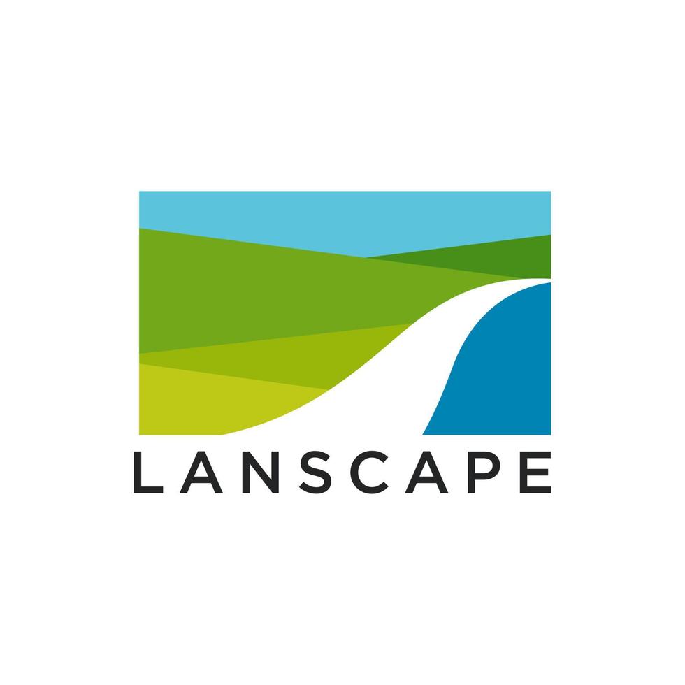 Landscape Logo Design Vector Template