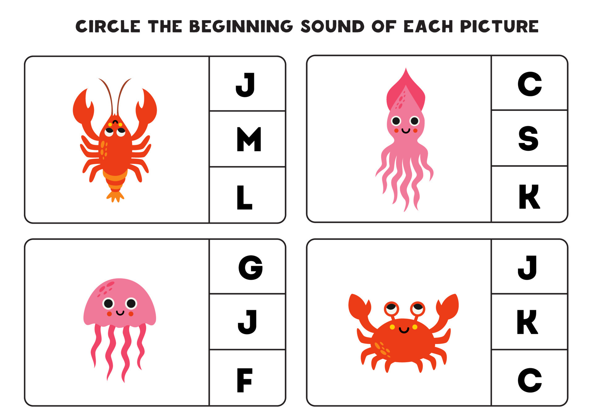 worksheet-for-kids-find-the-beginning-sound-of-cute-sea-animals
