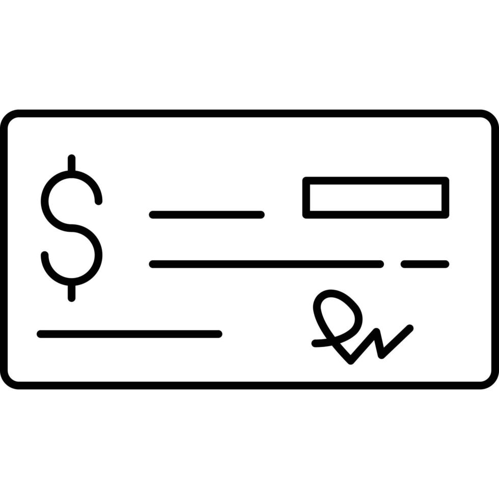 Cheque which can easily edit or modify vector