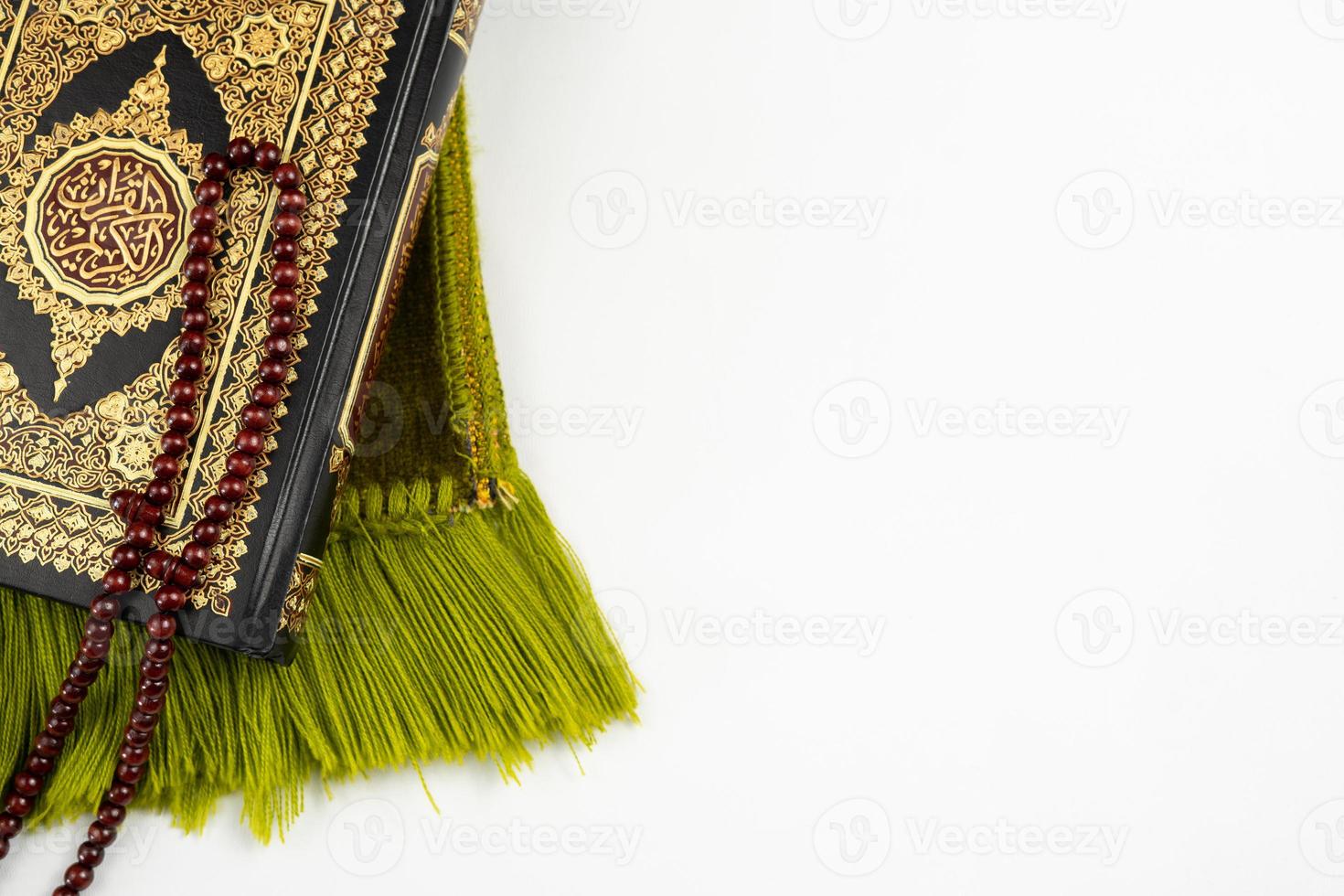 Islamic stuff composition for copy space photo