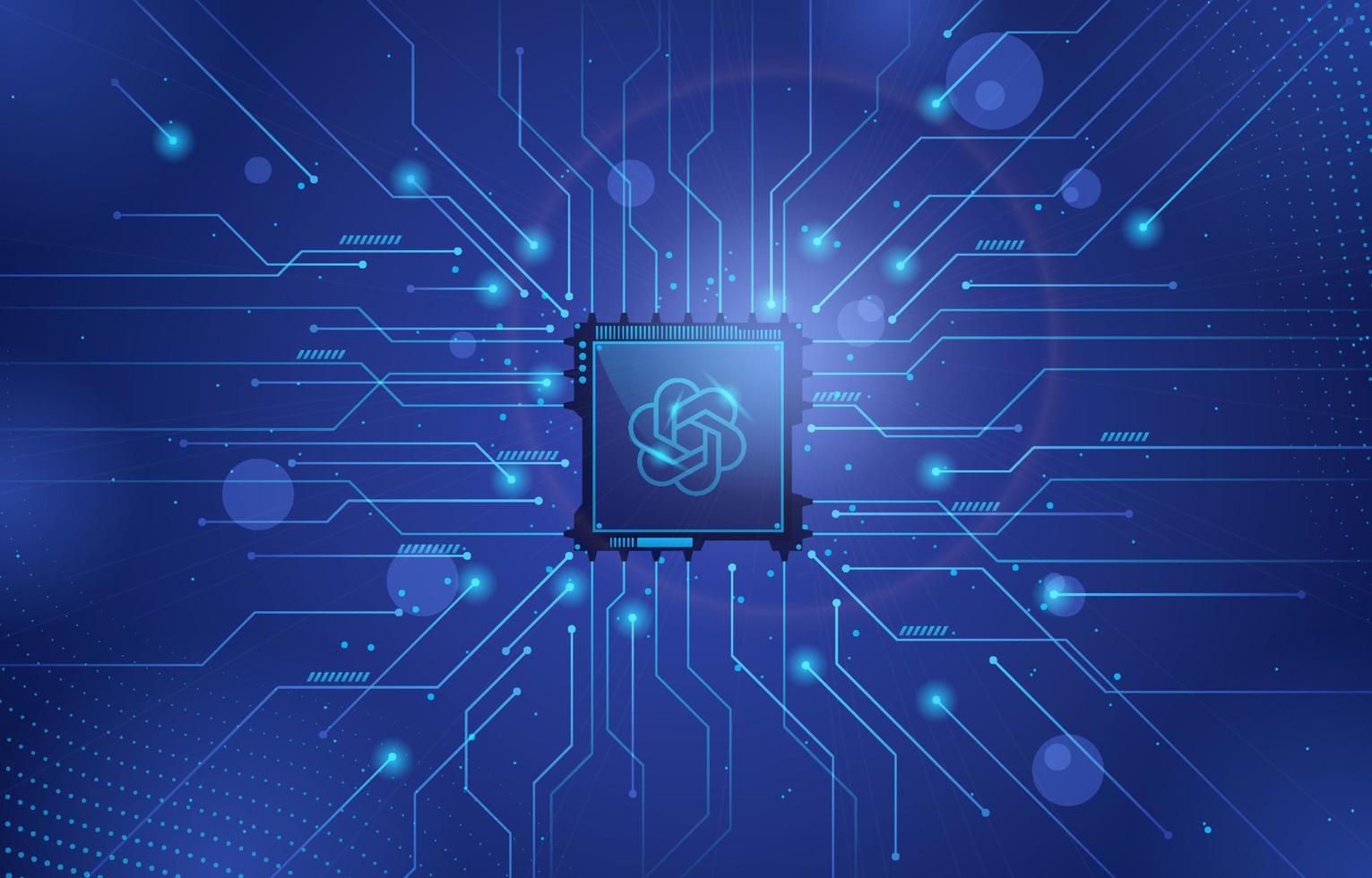 Technology Background with ChatGPT logo vector