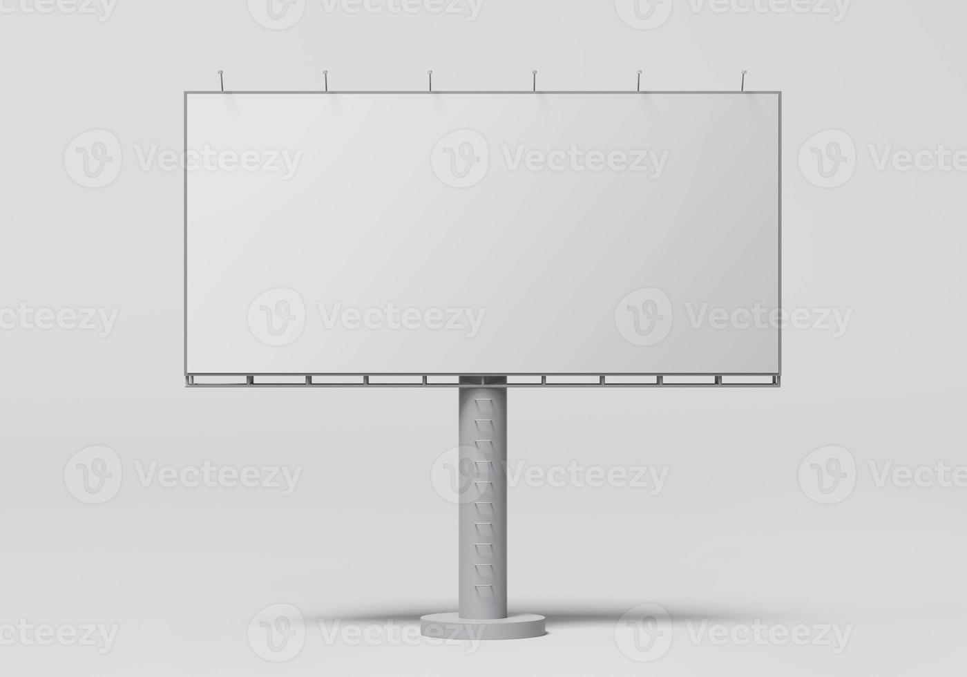 Mockup Outdoor billboard on blue sky background with copy space for your logo or graphic design, 3d rendering studio photo