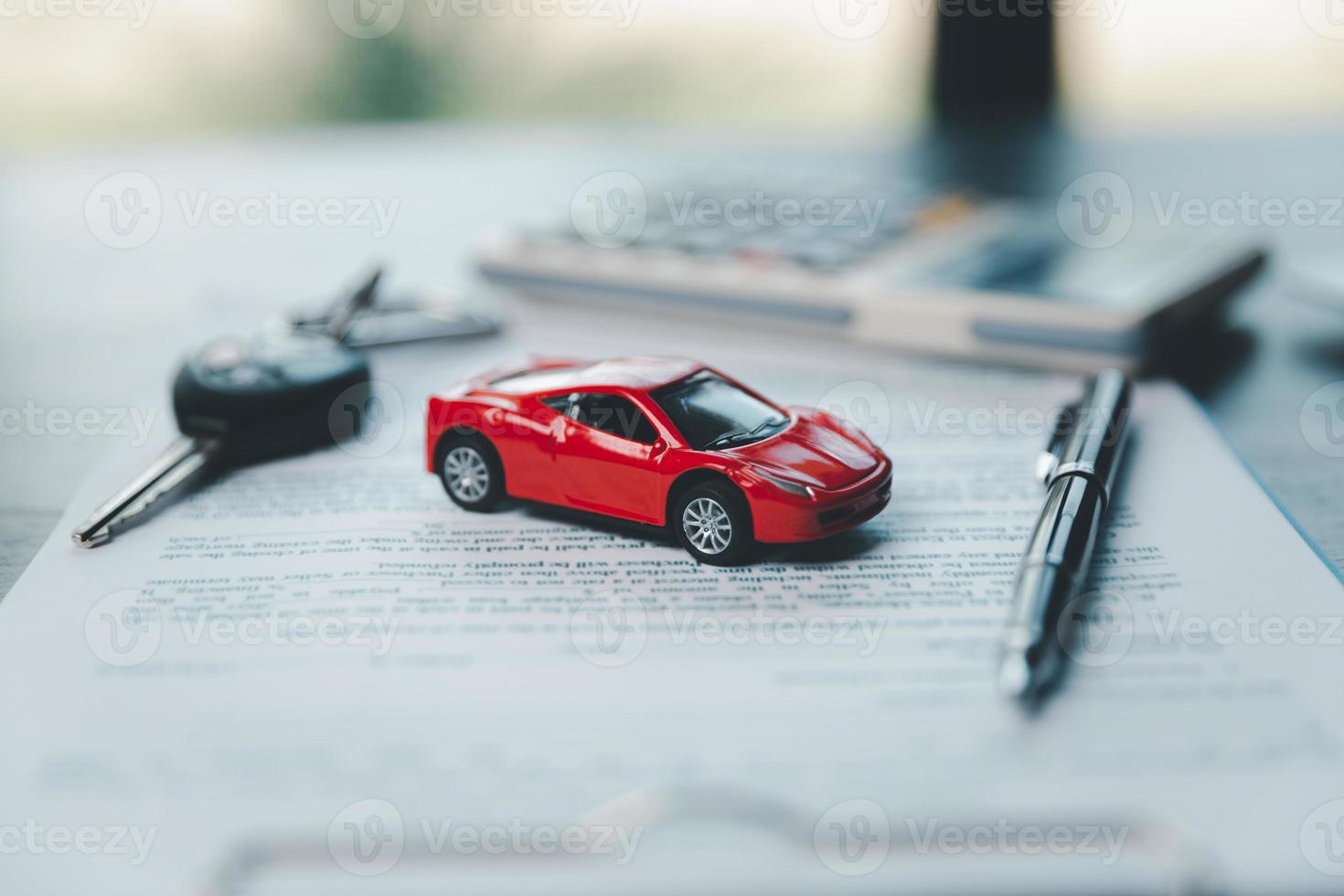 Insurance claim accident car form, Car loan, insurance and leasing time. Planning to manage transportation finance costs. Concept of car insurance business, saving buy with tax and loan for new car. photo