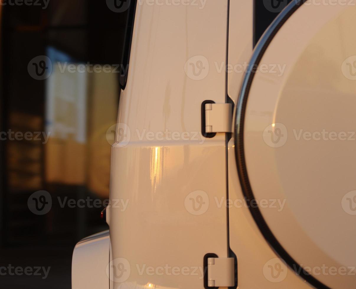 closeup view of luxury SUV photo