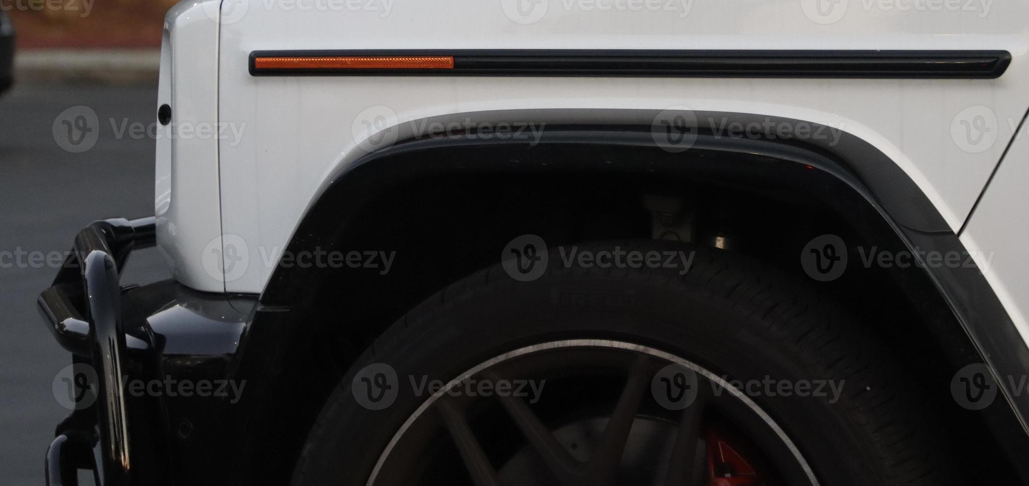 closeup view of luxury SUV photo