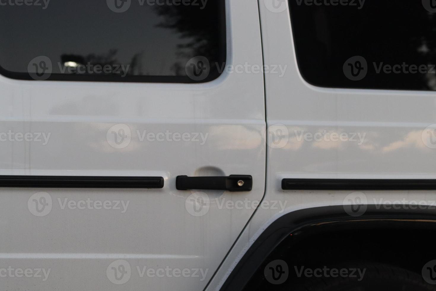 closeup view of luxury SUV photo