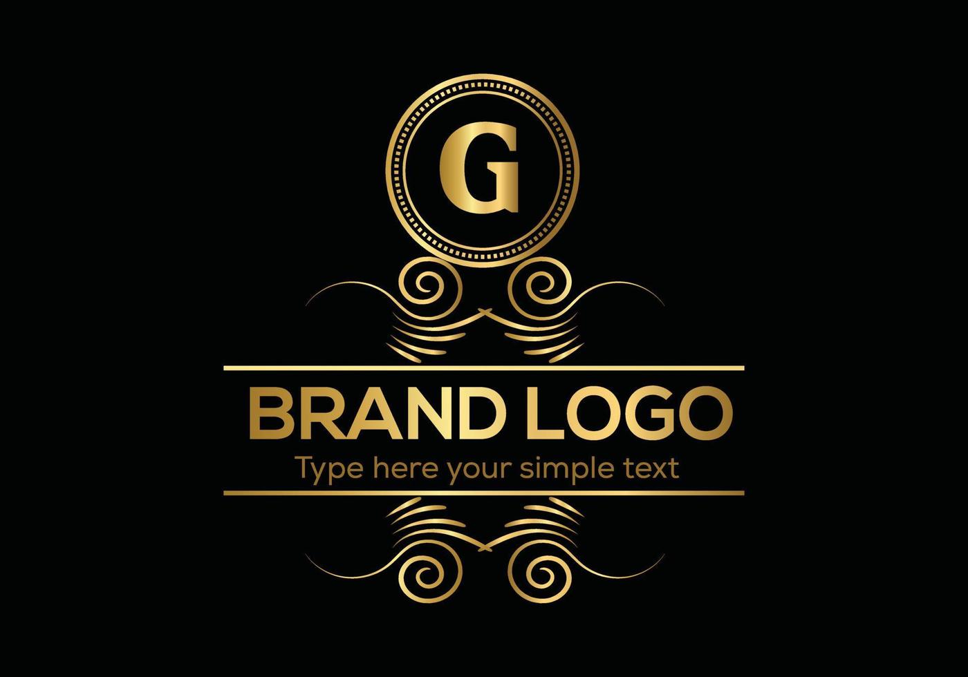 Initial Letter Luxury Logo template in vector art